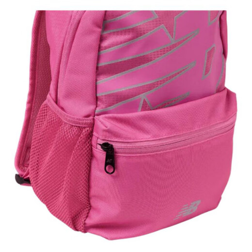 Couleur solide de New Balance Fashionable et polyvalent à fermeture éclair et à clôture en polyester sac à dos ordinaire rose féminin rose