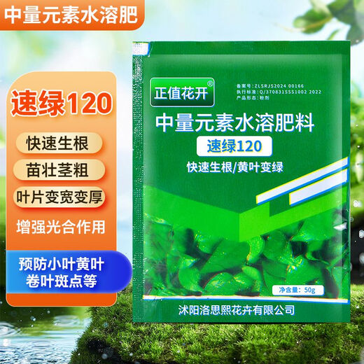 Quick Green 120 Foliar Fertilizer Chlorophyll Genuine Thick Leaf Vegetables Flowers Fruits and Vegetables Universal Water-Soluble Fertilizer Factory Direct Sales Powerful Quick Green 120 50g*50 Bags Affordable