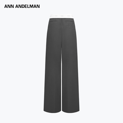 Ann Andelman offizielle Direktverkäufe 2025 Neues graues Design mit geradlinigen Freizeithosen Taillenhose Gray s