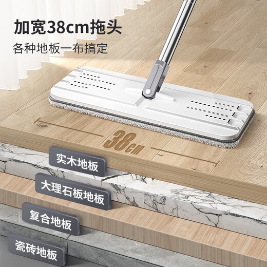 美丽雅洗刷刷平板拖把替换布38cm3片装适用于洗刷刷拖把替换头备件