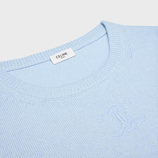 Celine Women's Hell Blue Cashmere Pullover RY02N317V.07UB XS