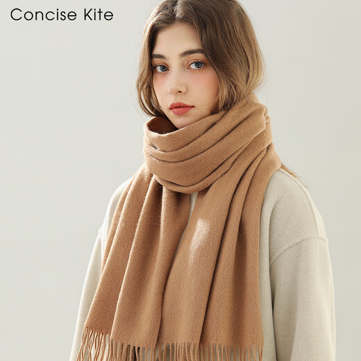 Écharpe de laine 100% en laine concise pour les femmes en automne et en hiver, écharpe chaude haut de gamme pour les cadeaux de Noël d'anniversaire pour petite amie et femme cassé - Boîte cadeau de marque haut de gamme pratique et haut de gamme