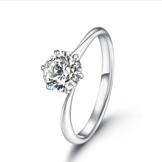 Star Eye Jewelry 18K gold diamond ring for women platinum diamond ring engagement wedding gift ring arm twisting for lover and wife during Chinese Valentine's Day 18K gold twisting arm - 50 points M-N color VS natural diamonds 9-20 circles can be noted