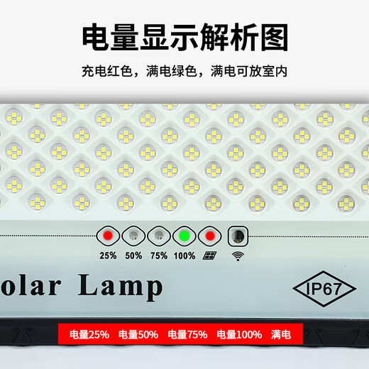 JINGGONG Solar Lighting Home Yard Lamp LED Outdoor Waterproof High Brightness Induction Floodlight Street Light Luxury Super Bright Model 10000-W