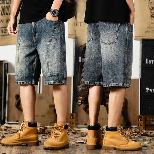 Rankdavid Light Luxury New Brand American Casual Denim Shorts Мужчины носят 5 минут.