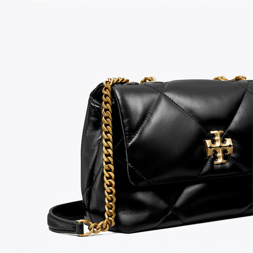 Tory Burch TB Women's Bag Kira Series Diamond Quilted Shoulder Crossbody Chain Bag 154706 001 Black