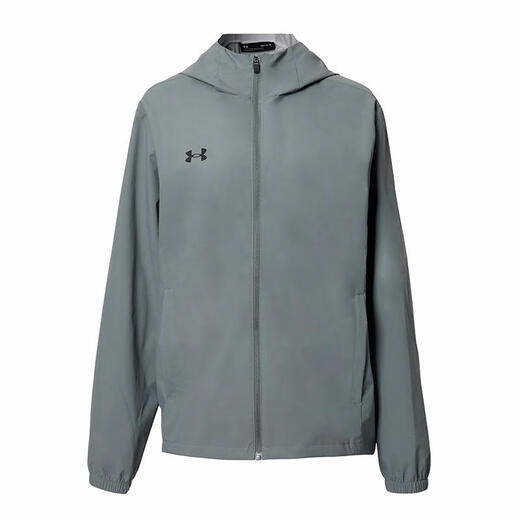 
Under Armour windproof and waterproof solid color simple sports and casual hooded long-sleeved jacket jacket men and women same style clay green clay green-709 S