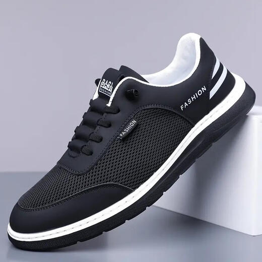 LISER men's shoes for summer soft sole breathable outdoor mesh shoes fashionable sports casual shoes driving air conditioning shoes blue (9209) 38 (standard leather shoe size)