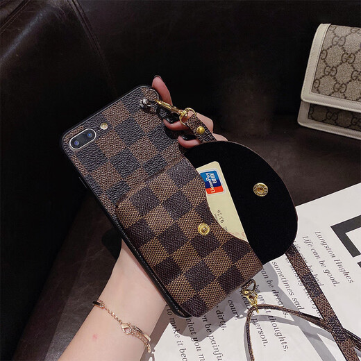 Convient pour Honor 400 Mobile Phone Case Magic7 / 6pro Nouveau sac de carte 300ultra 90/70/10 / 80por Brown Plaid + Brown (grande capacité) Bag Honor 90