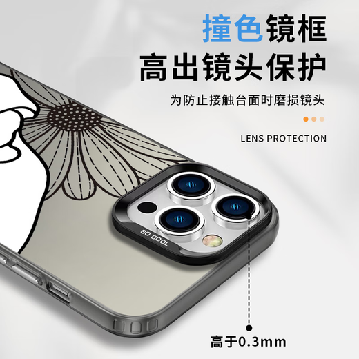 茗聚数码lingorm同款orm手机壳苹果16pro华为pura70周边iPhone15Promax小 ZHN6626orm同款-月光黑-撞色元气 小米14