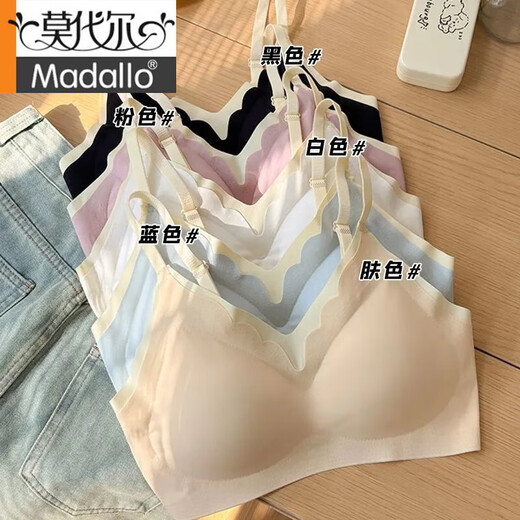 莫代尔内衣女士文胸罩聚拢无痕上托防下垂收副乳夏季薄款无钢圈大码美背 【1件装】白色 L 【90-115斤】卡码拍大