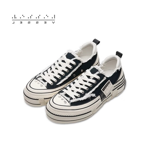 Xvessel [8/17 20 Uhr begrenzte Zeit] [Gleiches Modell von Ma jiaqi] doppelseitige Liegedicke-Leinwand-Schuhe doppelseitiger schwarzer S23x26b 41 doppelseitig