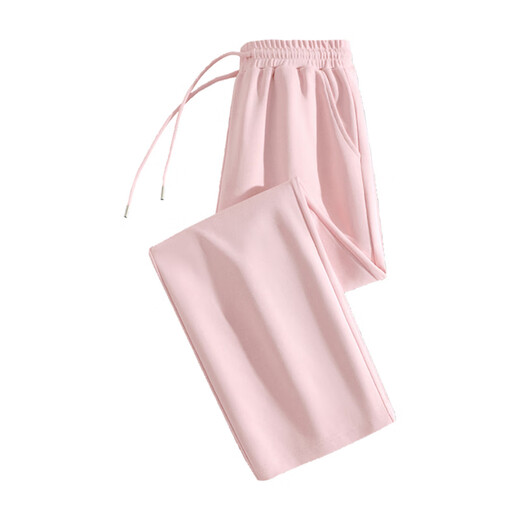 Jeanswest Milchseide Widm-Bein Hosen für Frauen 2025 Frühlings- und Herbst-neuer Stil kleiner hoch taillierter, schlanker loser lässiger Hosen Jr. Pink 835a 165/88a/m