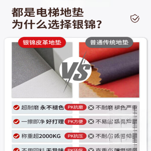 Mat de plancher de voiture personnalisé en cuir haut de gamme spécial pour tapis d'ascenseur pour plancher pour hôtels commerciaux Mat à glissement imitation marbre xingsu-14957 140cm * 140 cm de haut en cuir