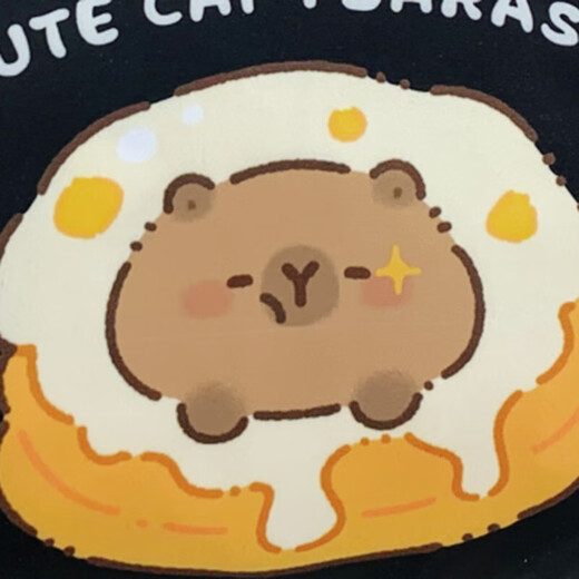 小童可爱卡皮巴拉背包迷你卡通幼儿外出小书包零食轻便女童双肩包 XY-C6046#黑色