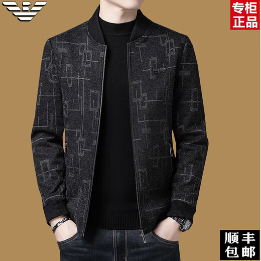 GABBANIE men's jacket spring and autumn 2025 new brand high-end middle-aged thickened loose casual jacket coffee color M 170