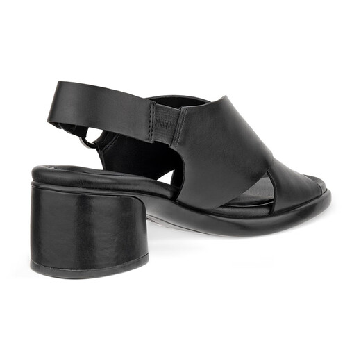 ECCO Women's Shoes 25 Summer New Sandals Cowhide Casual Comfortable Low Heel Fashion Casual Sandals 222813 222813-01001 37