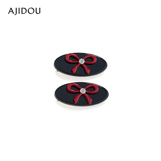 AJIDOU Ajidou hairpin birthday gift small and cute bow duckbill clip for girlfriend, best friend and child black