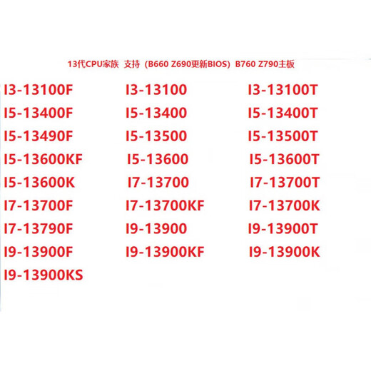 Intel I3-13100 I5-13400/T 13500 13600KF I7-13790/F I9-13900/K CPU I9-13900KF chips sueltos
