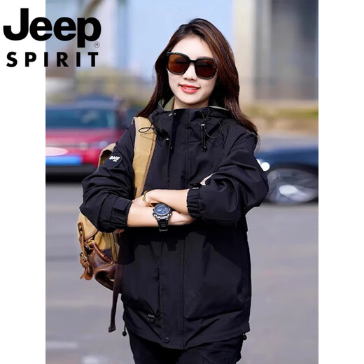 Jeep Spirit Jeep Pareja Clock Clothing Men and Women Summer a prueba de agua a prueba de agua al aire libre Sports Servicio de senderismo de altura de montaña Men 2506 Obsidian Black M 90-115Jin [Jin equivale a 0.5 kg]