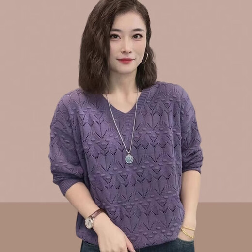 2025 Début du printemps et d'automne Nouveau pull pour les femmes à manches longues à manches longues à manches longues à manchette lâche à manches longues 3115 Ginger XL [Jin suggéré [Jin est égal à 0,5 kg] -135jin [Jin est égal à 0,5 kg]]]