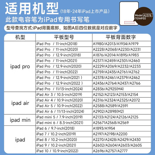[US MIF Certification] Применимо к конденсатору Apple Apple Pencil Pen Pen Ipad Stylus Pro Flat Stylus Pen Air7 Bluetooth Mini Stylus 10 Плоская замена 11 Официальное эксклюзивное издание [Не требуется Bluetooth Connection 丨 Непрерывное и непрерывное прикосновение 丨 Магнитное абсорбция]