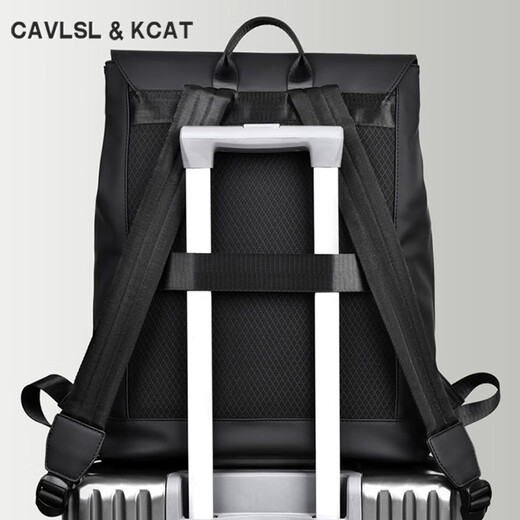 Mochila Cavlslkcat mochila para hombres mochila comercial Computer Bag de viajes de viajes Bolsa de viajes High School College Bag Black 15 pulgadas 32*11*42cm