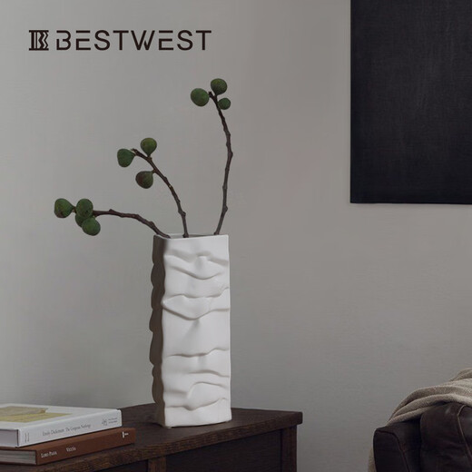 Boxi Home White Postmodern Yoan Ceramic Vase Ornamente Ins Home Model Room Dekoration Blumengeräte X11303A-W