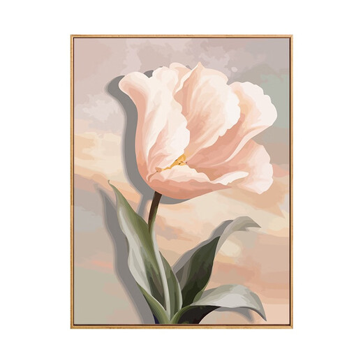 Attendez que les fleurs fleurissent la crème de vent couleur diy tulipes fleur peinture à l'huile numérique Diy remplissage de peinture décorative peinture sj6227 30 * 40cm