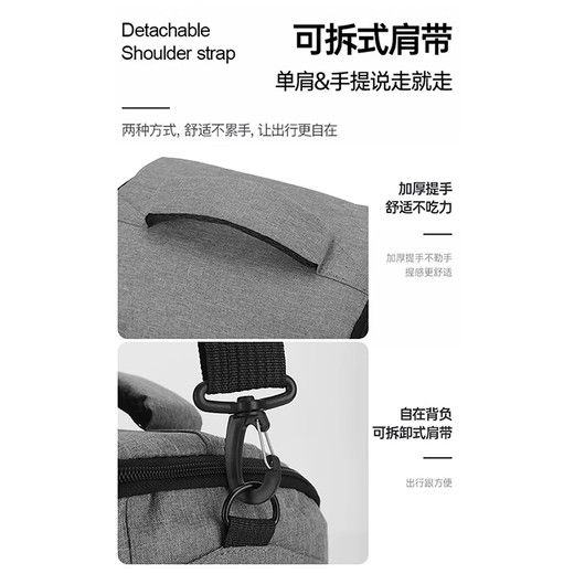 京亲甄选相机包收纳包适用于佳能尼康索尼斜挎单反单肩微单摄影包富士背包男女摄影包数码 单肩灰色大号【27*19*16cm】 【便携出行，分区收纳】