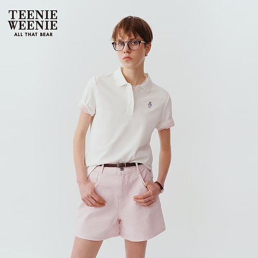 Teenie Weenie [Cool] ours Polo féminin 2025 Été Nouveau T-shirt à manches courtes simples