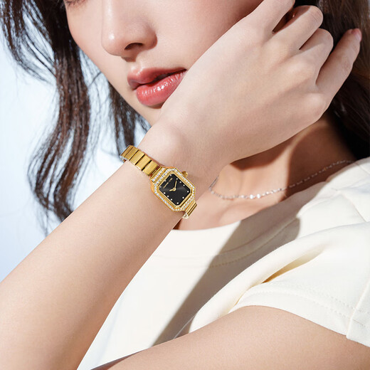 Darwin Core small gold jade watch gold black face New Year gift