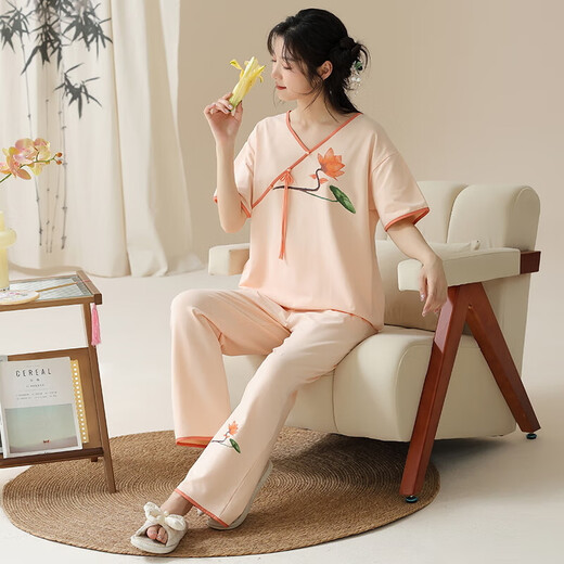 小众衣领印花设计国风元素设计舒适女士家居服睡衣YZT-9903女 YZT-9906女 2XL