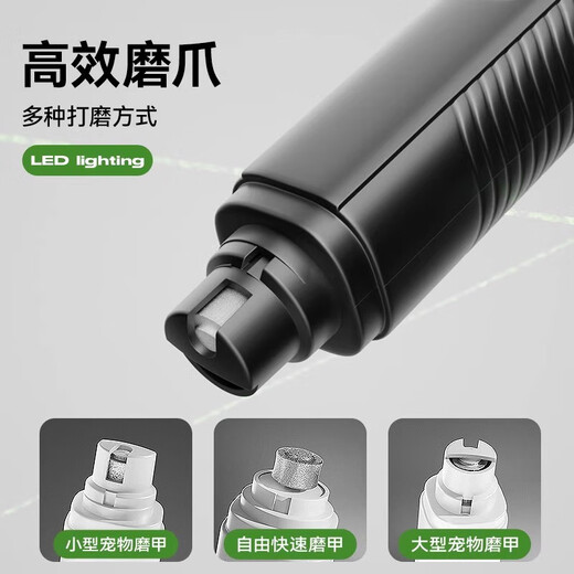 Qi Oh Pet Nail Grinder Electric Bleeding Line Dog Nail Grinder Artifact Cat Nail Trimmer Large and Small Dogs Black Pet Nail Grinder