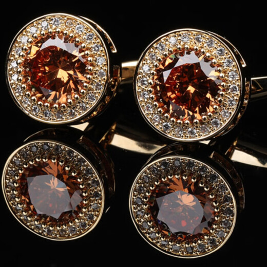 NOSSKISS Fugui Gold Crystal Cufflinks Men's Crystal Cuff Nail Shirt Cufflinks High-end Gift Box Method Birthday Gift Gift Gift Gift Gift Gift Gift Gift Gift Gift Gift Gift Gift Gift Gift Gift Gift Gift Gift Gift Gift Gifts