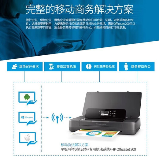HP HP OJ258 Drucker Mobile tragbare drahtlose OJ200-Drucker All-in-One-Farb-Tintenstrahlmaschine OJ258