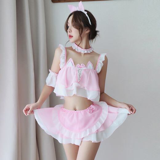 长夜漫漫情趣内衣女式性感可爱制服诱惑激情女仆装佣情趣套装1283 黑色 均码(80-120斤)