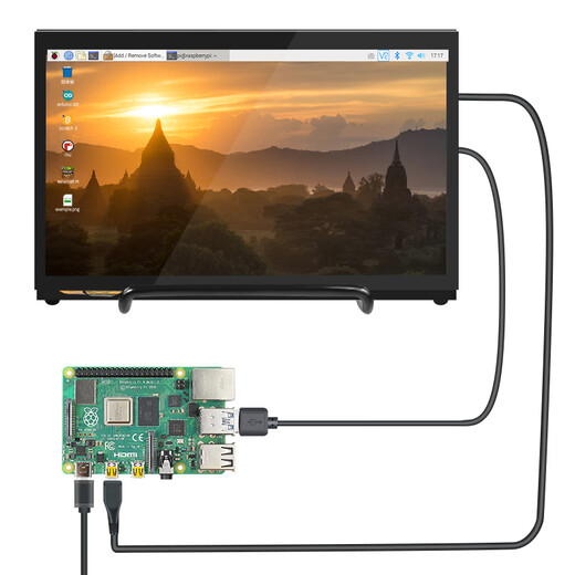 Chuanglebo Raspberry Pi 5 display 4b display screen HDMI LCD screen IPS Maker Education 7-inch ips high-definition touch screen
