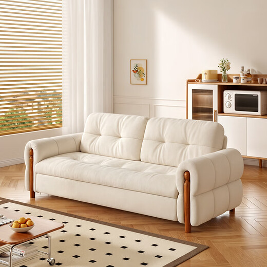 Jingju Sofá Bed Doble de doble propósito Doble Doble Sala de estar Pequeña Cama de sofá Perezo Multifunción Internet Celebrity Yunduo Bed S320 Látex Modelo 1.6 metros más almacenamiento