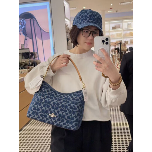 Coach (Coach) New Laurel Streat Bag Classic Presbyopia Unterwäsche Tasche Ein Schulter -Crossbody -Pendeltasche offizielle Flagge 23. kleine Milchkamellien