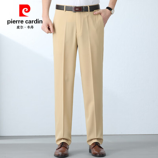 Pierre cardin trousers men's summer thin draped straight mulberry silk suit pants business casual work trousers black 9902 [summer] thin 29 (2 feet 2) waist circumference