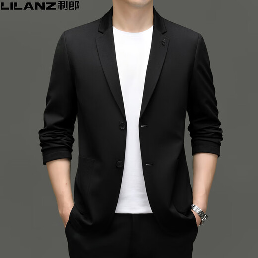 Suite pour hommes Lilang Spring et automne nouveau style de veste décontractée décontractée de l'âge moyen et des jeunes hommes Khaki [ZL12397] M 170 [125jin [Jin est égal à 0,5 kg] en dessous]]