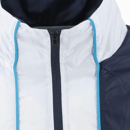 DESCENTE xPESPOW joint logo print color combination retro sports stand collar zipper long sleeve jacket men and women navy S