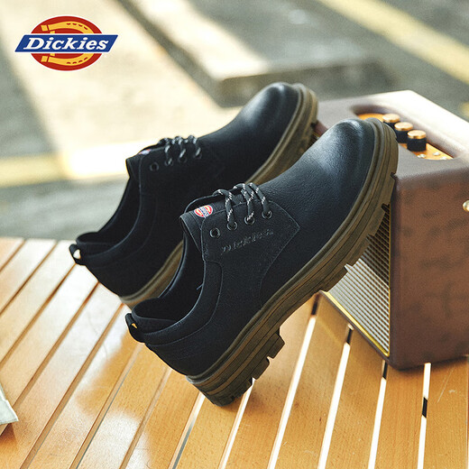 Dickies zapatos casuales para hombres zapatos de trabajo de cuero para hombres zapatos de trabajo británicos retro para hombres negros 41
