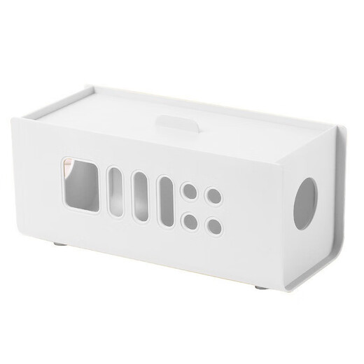 Haofanjie plug-in board storage box socket desktop power cable data cable charger desk dormitory wire management plug-in wire storage box [30*13*13cm]
