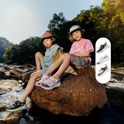 Dr. Jiang's summer breathable casual children's sandals for boys and girls, medium and large children's Velcro outdoor lightweight children's shoes, black, size 33, foot length approximately 20.5-21.1