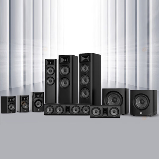 JBLSTUDIO680/690/698家庭影院主音箱客厅落地HiFi发烧音响5.1声道环绕重低音音响播放器 【标准版】STUDIO690一对-黑色