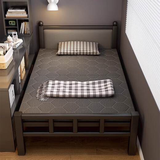 Chentao Folding Bed Household Single Bed Adult Lunch Nap Cute Reinforced Hard Board Simple Small Apartment Iron Bed 100cm Width [Upgraded Thickened Steel Frame]