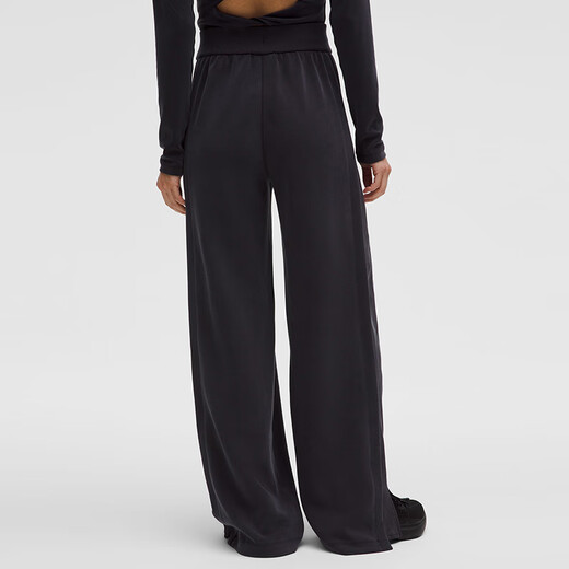 Lululemon 丨 Pantalones de pierna anchas de empalmes de mujer con rayos blandos con el contraste lw5huxa negro m