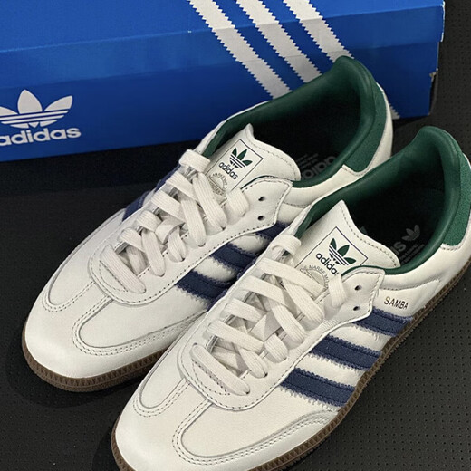 阿迪达斯 （adidas）Samba OG 德训鞋女士新款白绿蓝休闲板鞋 IH4882 白色IH4882 （） 35.5
